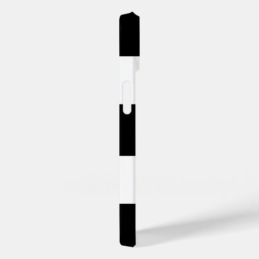 Coques Case-Mate iPhone Gras moderne noir blanc rayé Motif avec coeur (Verso / Droite)