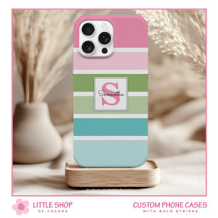 Case-Mate iPhone Case Gras Pastel Stripes Monogramme