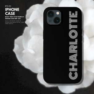Case-Mate iPhone Case Gras simple tendance noir et blanc personnalisé