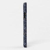 Coques Case-Mate iPhone Gras Terrazzo Print (Navy) (Dos/Droite)
