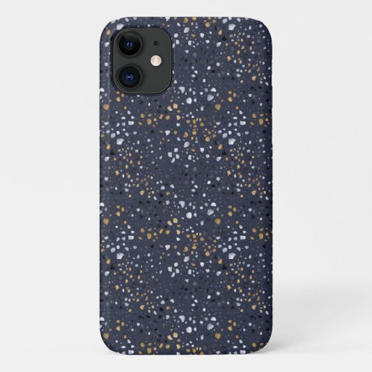 Coques Case-Mate iPhone Gras Terrazzo Print (Navy) (Dos)