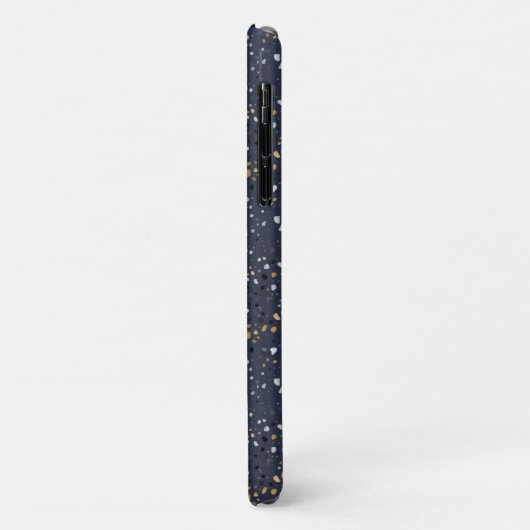 Coques Case-Mate iPhone Gras Terrazzo Print (Navy) (Dos/Gauche)