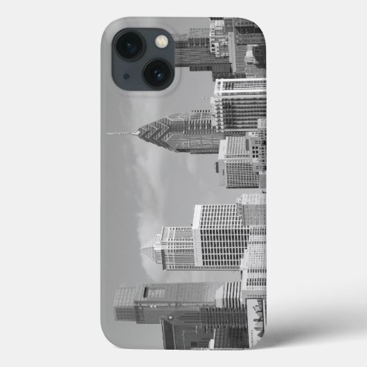 Coques Case-Mate iPhone gratte-ciel de Philly noir et blanc (Verso)