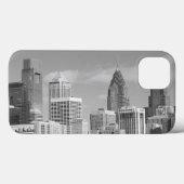 Coques Case-Mate iPhone gratte-ciel de Philly noir et blanc (Verso (horizontal))