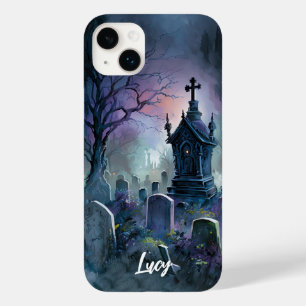 Coque Pour iPhone 14 Plus GRAVEYARD éffrayant GOTHIC DARK HALLOWEEN