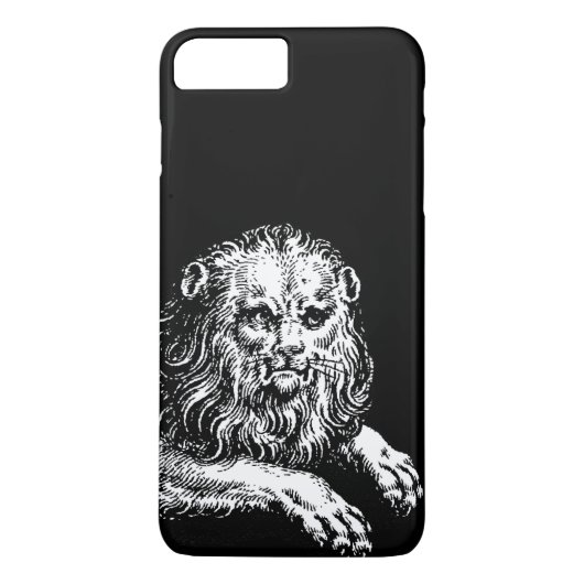 Coques Case-Mate iPhone Gravure antique de lion (Dos)