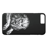 Coques Case-Mate iPhone Gravure antique de lion (Dos (Horizontal))