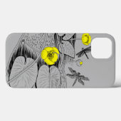 Coques Case-Mate iPhone Gravure de nénuphars (Verso (horizontal))