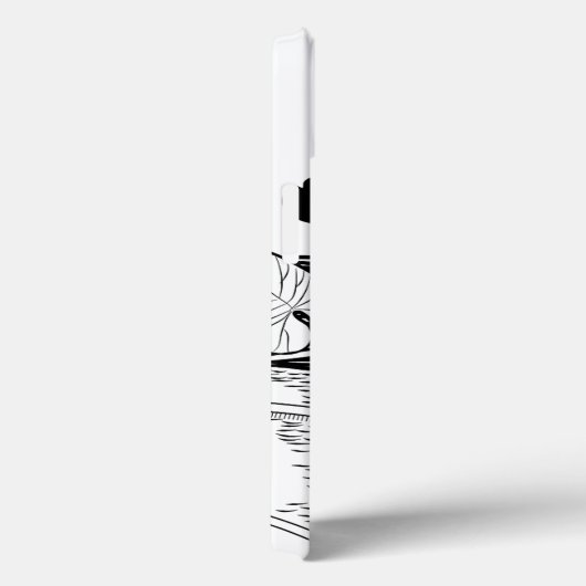 Coques Case-Mate iPhone Gravure de nénuphars (Verso / Droite)