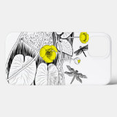 Coques Case-Mate iPhone Gravure de nénuphars (Verso (horizontal))