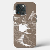 Coques Case-Mate iPhone Gravure de nénuphars (Verso)