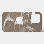 Coques Case-Mate iPhone Gravure de nénuphars (Verso (horizontal))