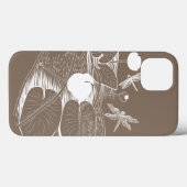 Coques Case-Mate iPhone Gravure de nénuphars (Verso (horizontal))