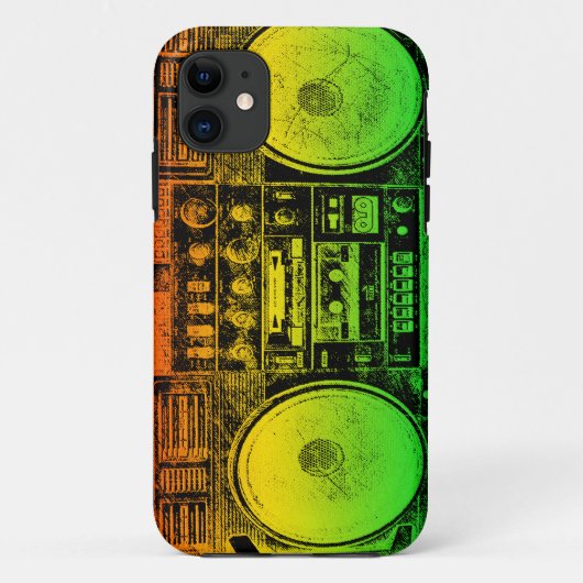 Coques Case-Mate iPhone Gravure du ghetto de Rasta (Dos)