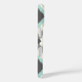 Coques Case-Mate iPhone Gray and Mint Tribal Ikat Chevron (Verso / Droite)