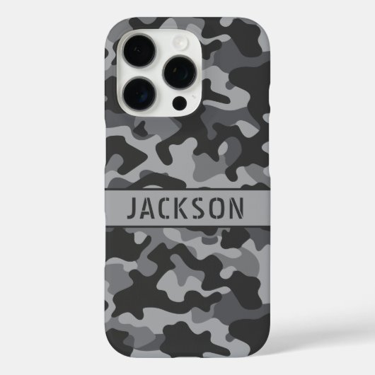 Coques Case-Mate iPhone Gray Camouflage Personalized (Verso)
