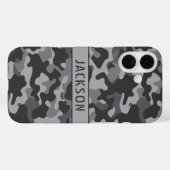 Coques Case-Mate iPhone Gray Camouflage Personalized (Verso (horizontal))