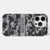 Coques Case-Mate iPhone Gray Camouflage Personalized (Verso (horizontal))