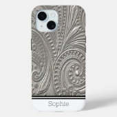 Coques Case-Mate iPhone Gray Floral Damask Custom Samsung (Verso)