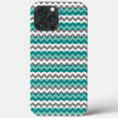 Coques Case-Mate iPhone Gray Mint Chevron Zigzag (Verso)
