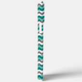 Coques Case-Mate iPhone Gray Mint Chevron Zigzag (Verso / Droite)