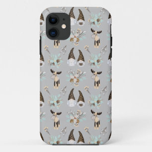 Case-Mate iPhone Case Gray Neutre moderne Gnome Motif de Noël Coque-M