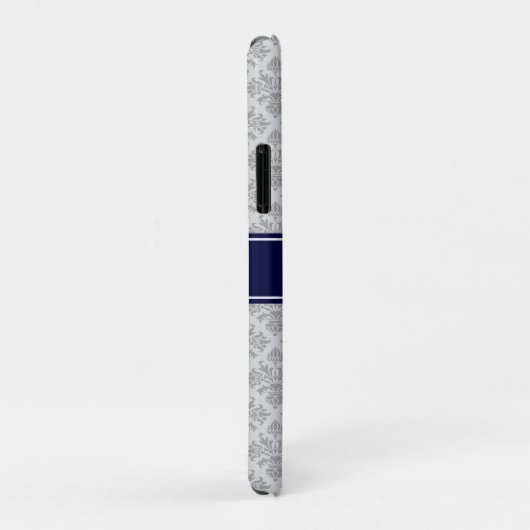 Coques Case-Mate iPhone Gray on Gray Damask #3 (Dos/Droite)