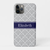 Coques Case-Mate iPhone Gray on Gray Damask #3 (Dos)