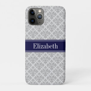 Case-Mate iPhone Case Gray on Gray Damask #3