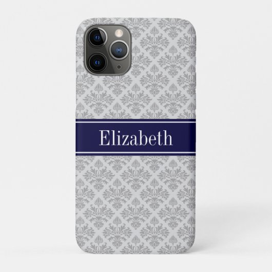 Coques Case-Mate iPhone Gray on Gray Damask #3 (Dos)