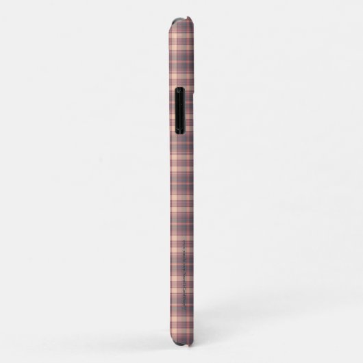Coques Case-Mate iPhone Gray Pink Plaid Tough Personalized (Dos/Droite)