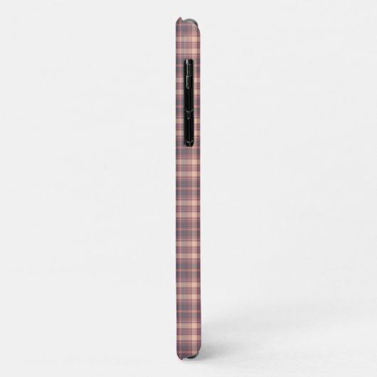 Coques Case-Mate iPhone Gray Pink Plaid Tough Personalized (Dos/Gauche)