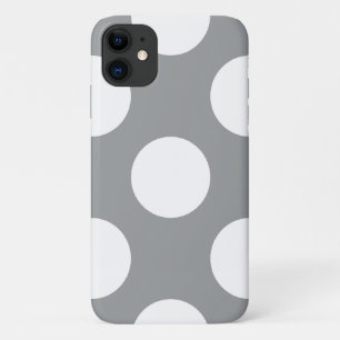 Coques Pour iPhone Gray Polka Dots, Polka Dot Pattern, Dots