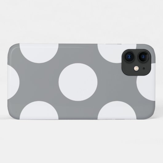 Coques Case-Mate iPhone Gray Polka Dots, Polka Dot Pattern, Dots (Dos (Horizontal))