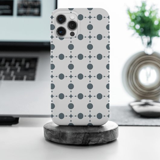 Coques Case-Mate iPhone Gray Polka Dots, Polka Dot Pattern, Dots