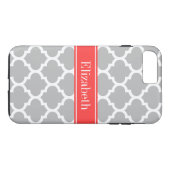 Coques Case-Mate iPhone Gray White Moroccan (Dos (Horizontal))