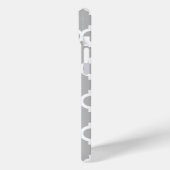 Coques Case-Mate iPhone Gray White Moroccan #5 Teal 3 Monogram initial (Verso / Gauche)