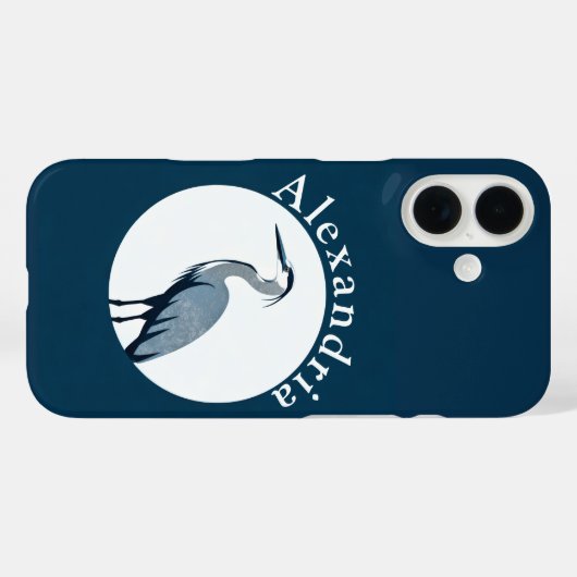 Coques Case-Mate iPhone Great Blue Heron Logo (Verso (horizontal))