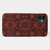 Coques Case-Mate iPhone Grec Baroque Arabesque Motif noir Terracotta (Dos (Horizontal))