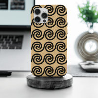 Grec Meander Key Waves Motif Brown