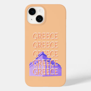 Coque Pour iPhone 14 Grèce, Athènes Travel Art, Orange