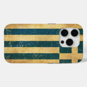 Coques Case-Mate iPhone Grèce Drapeau Vintage Grunge (Verso (horizontal))