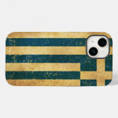 Coques Case-Mate iPhone Grèce Drapeau Vintage Grunge (Verso (horizontal))