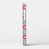 Coques Case-Mate iPhone Green and Magenta Boxed Floral Bloom iPhone Case (Verso / Gauche)