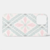 Coques Case-Mate iPhone Green and pink pastel diamond pattern (Verso (horizontal))