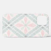 Coques Case-Mate iPhone Green and pink pastel diamond pattern (Verso (horizontal))