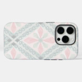 Coques Case-Mate iPhone Green and pink pastel diamond pattern (Verso (horizontal))
