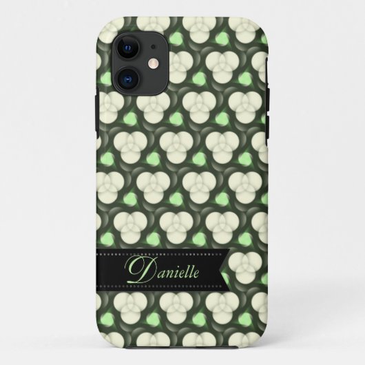 Coques Case-Mate iPhone Green Atoms motif moderne (Dos)