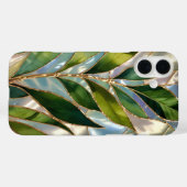 Coques Case-Mate iPhone Green Botanical Stained Glass Phone Case (Verso (horizontal))