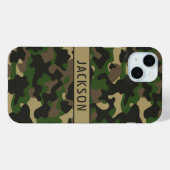 Coques Case-Mate iPhone Green Brown Camouflage Personalized (Verso (horizontal))